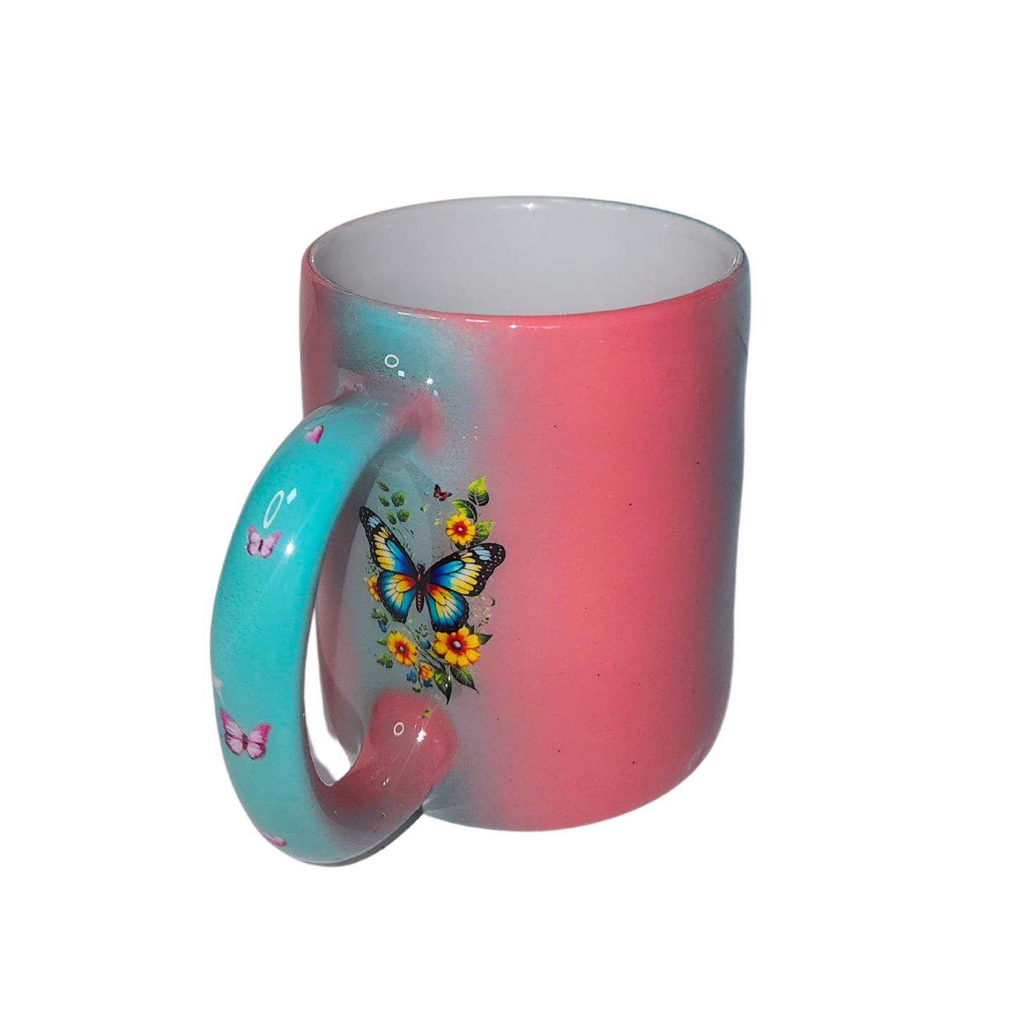 Taza Multicolor de Mariposas