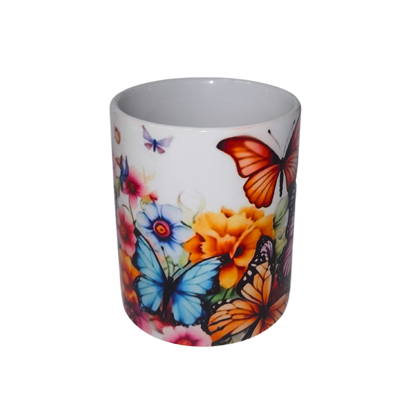 Taza Blanca Mariposas Sublimada