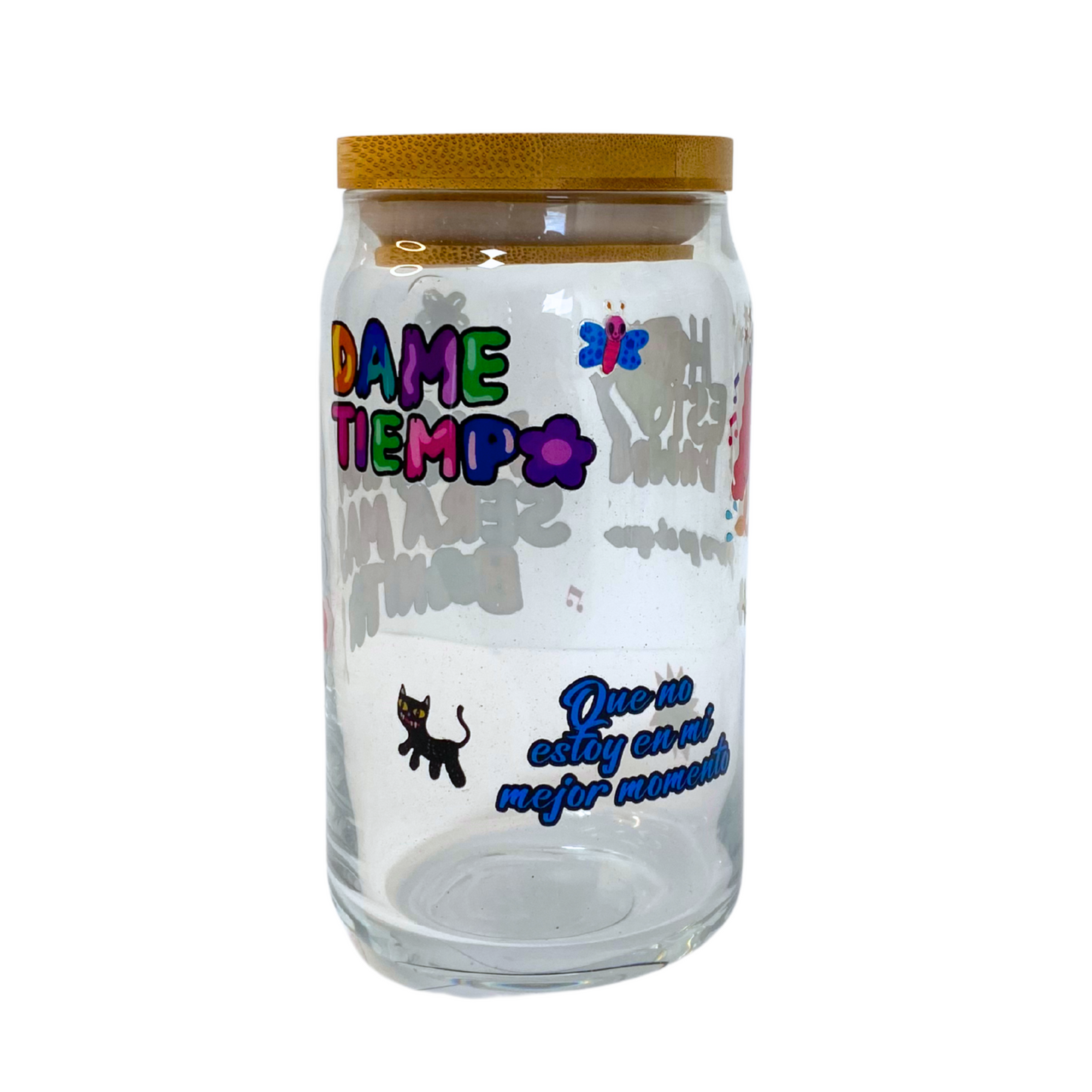 Vaso de Vidrio Doble Pared "Mañana Sera Bonito"