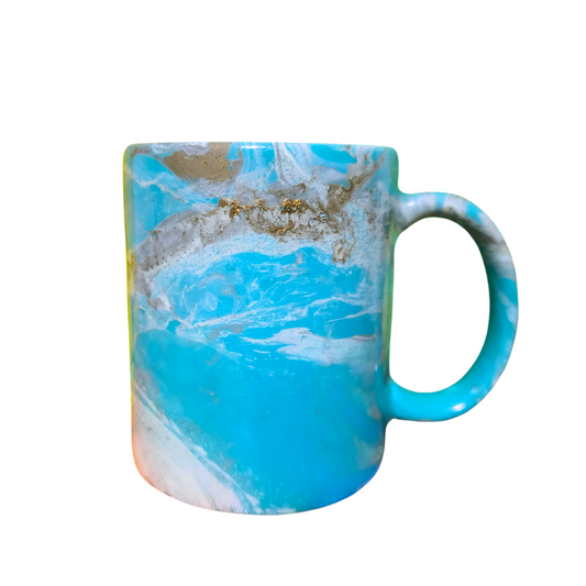 Taza de Diseño Azul Claro