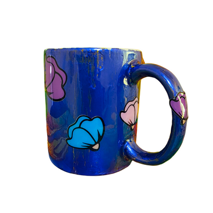 Taza Azul Craquelada