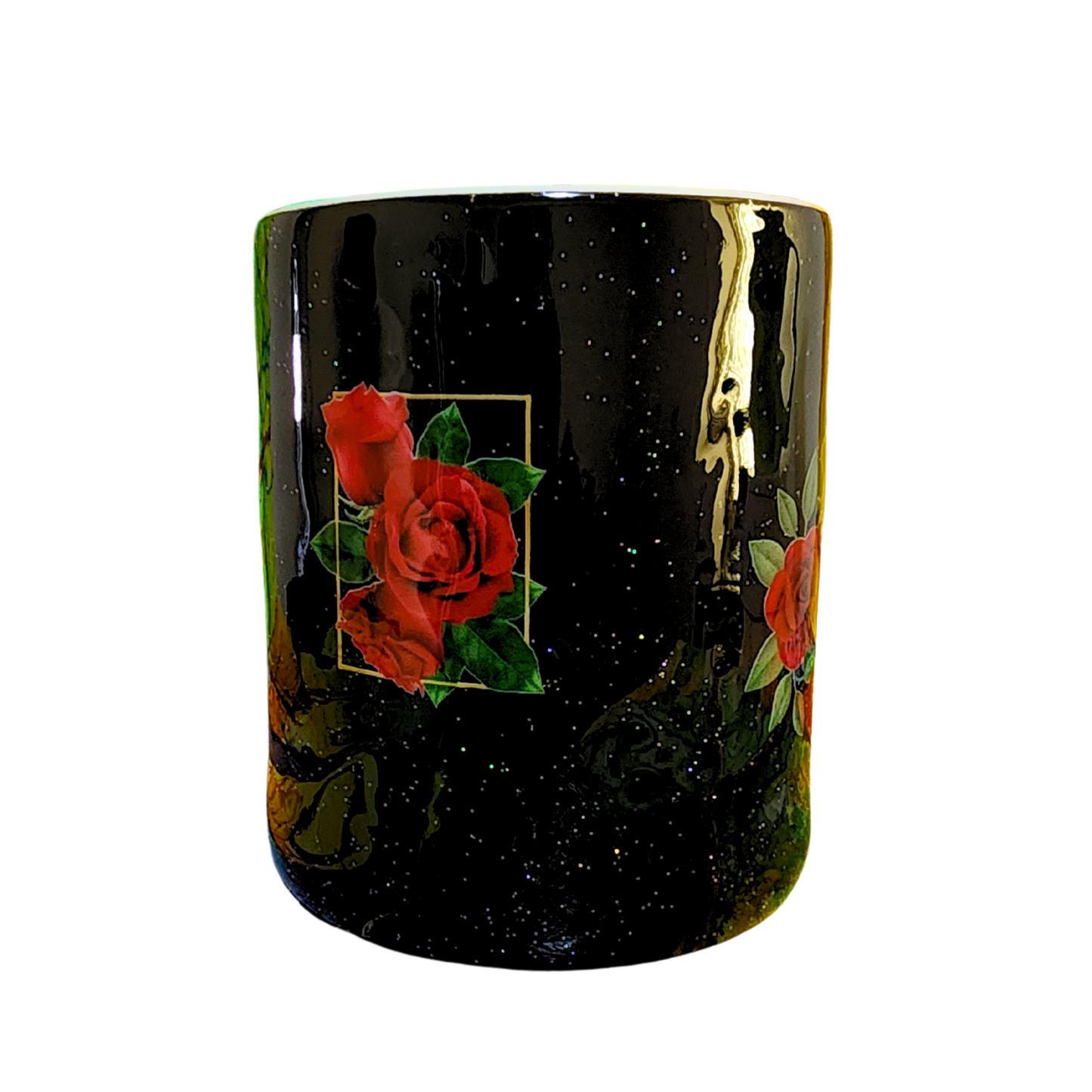 Taza de Rosas Negra