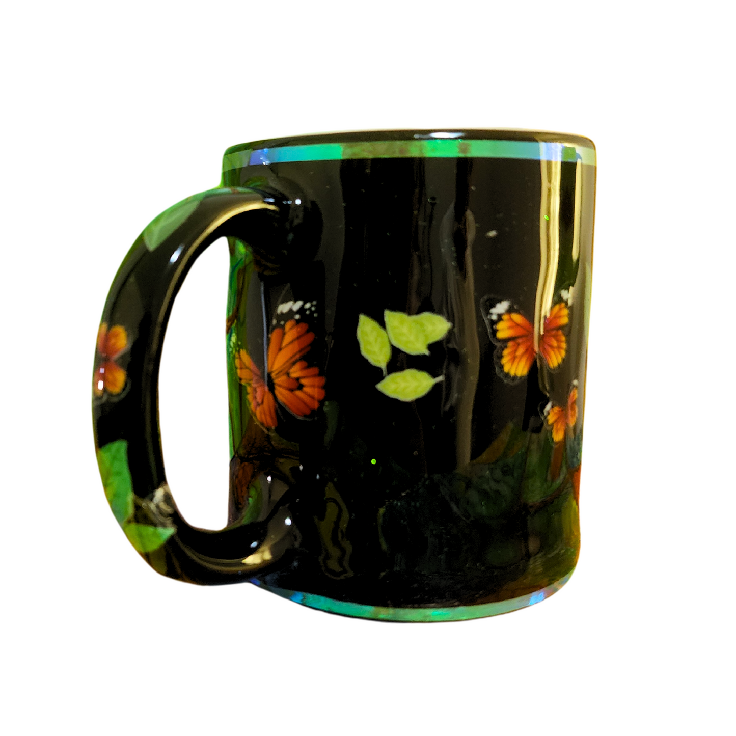 Taza de Flores Negra