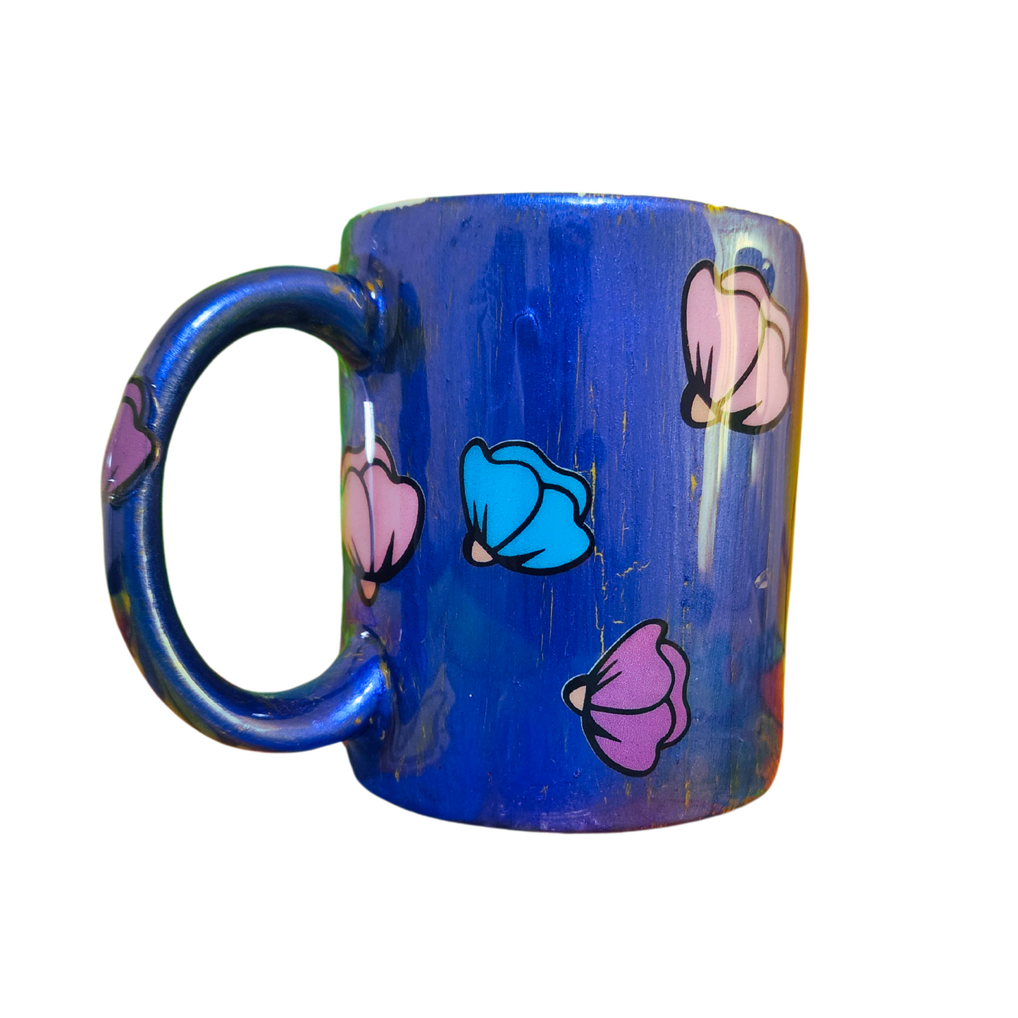 Taza Azul Craquelada