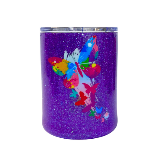 Vaso de Acero Inoxidable de Mariposas