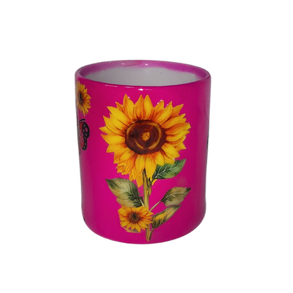 Taza Rosada de Girasoles