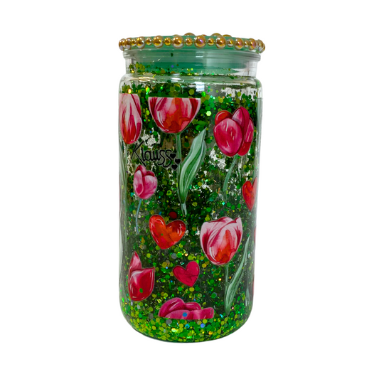 Vaso de Plástico Doble Pared de Flores