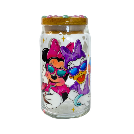 Vaso de Vidrio Doble Pared de Minnie