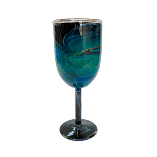 Vinero Estilo Copa de Diseño Turquesa