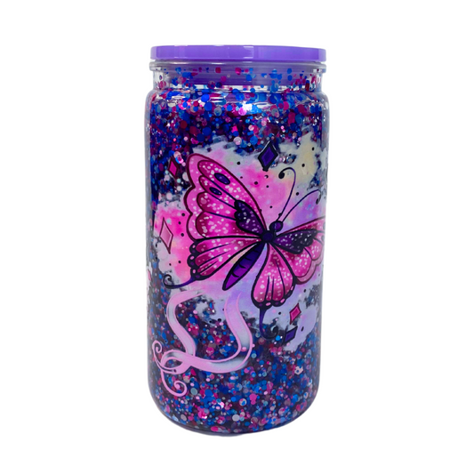 Vaso de Plastico Doble Pared de Mriposas-2